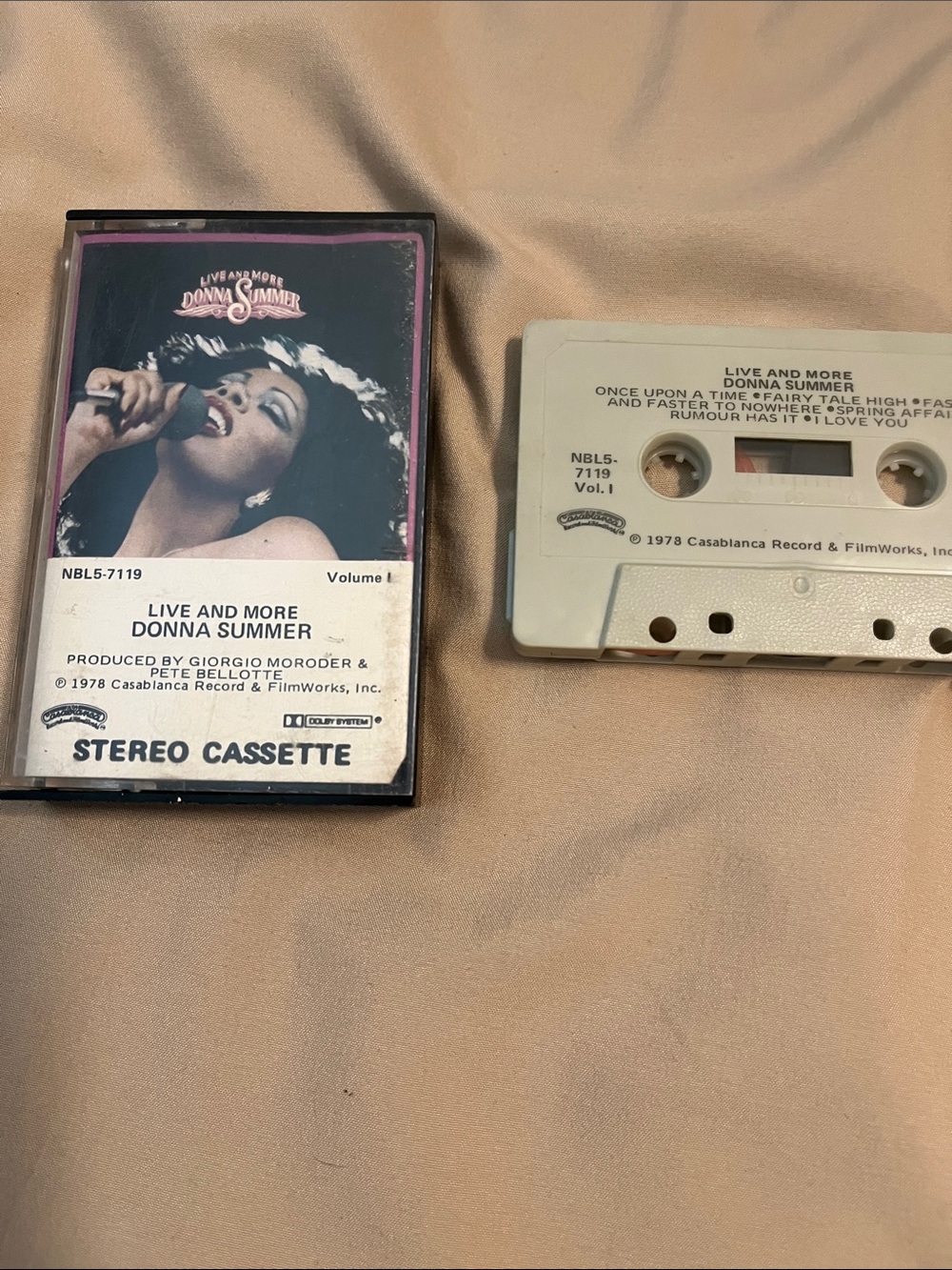 Donna Summer "Live and More" Stereo Cassette - Cream